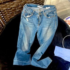Eunina Blue Denim Low Rise Skinny Ankle Size 7